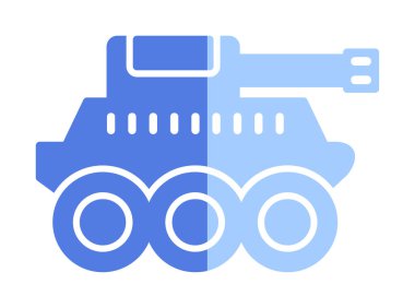  Basit bir askeri tank vektör simgesi 