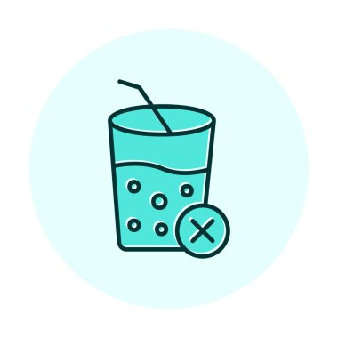 Meyve suyu işareti yok. Web simgesi basit illüstrasyon 