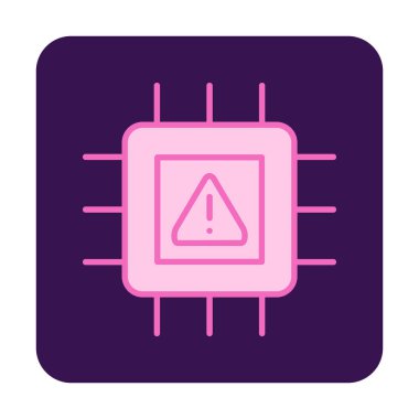 Cpu vektör düz simgesi 