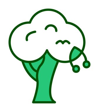 Kiraz Ağacı web simgesi, vektör illüstrasyonu