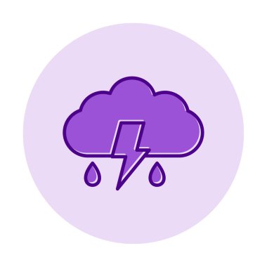 Gök gürültüsü simgesi vektör illüstrasyon tasarımı