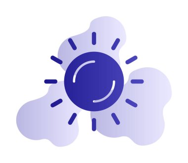 Güneş düz simge vektör çizim