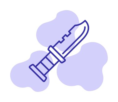 askeri bıçak ikonu vektör illüstrasyon sembolü tasarımı