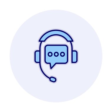 Basit Destek Hizmetleri simgesi, vektör illüstrasyonu