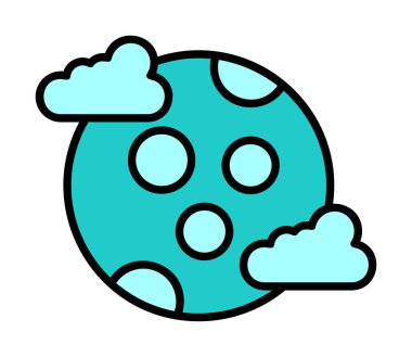 Dolunay düz ikonu. vektör illüstrasyonu 