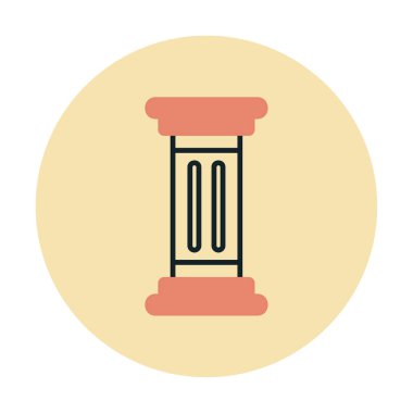 Sütun düz simgesinin vektör illüstrasyonu