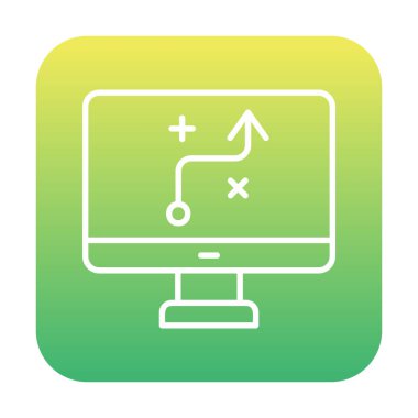 Basit Strateji simgesi, vektör illüstrasyonu