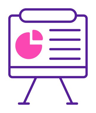 Sunum tahtası simgesi, vektör illüstrasyonu   