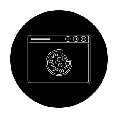 Basit Web Kurabiyeleri simgesi, vektör illüstrasyonu