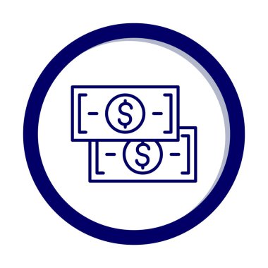 para düz simgesi, vektör illüstrasyonu