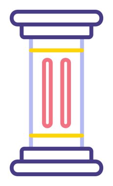 Sütun düz simgesinin vektör illüstrasyonu