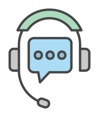 Basit Destek Hizmetleri simgesi, vektör illüstrasyonu