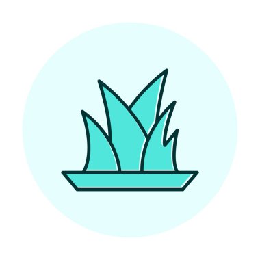 Çim simgesi, vektör illüstrasyonu 