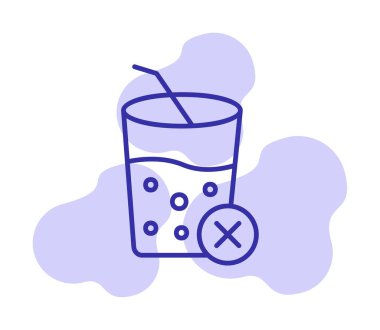 Meyve suyu işareti yok. Web simgesi basit illüstrasyon 