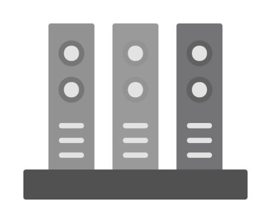 Ofis klasörleri simgesi, vektör illüstrasyonunu arşivle 