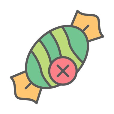 Basit Şekersiz simge, vektör illüstrasyonu