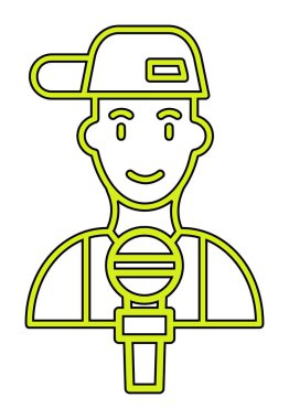 Mikrofonlu rapçinin vektör çizimi 