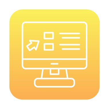 Basit Online Course Üniversitesi simgesi, vektör illüstrasyonu