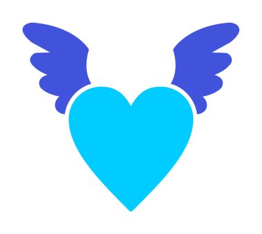 Melek Kalbi ikonu, vektör illüstrasyonu 