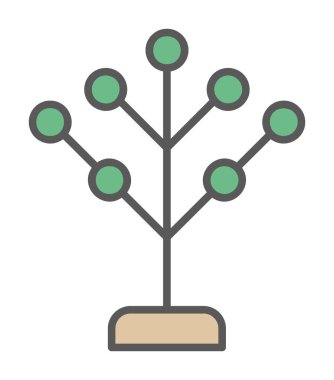 Basit filogenetik simge, vektör illüstrasyonu