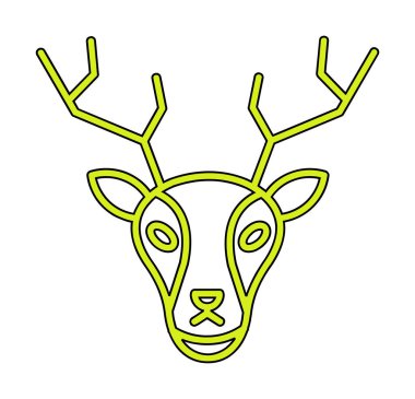 Geyik. Web simgesi basit illüstrasyon 