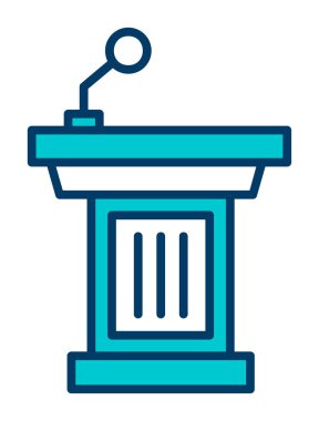 Podyum simgesinin vektör illüstrasyonu 