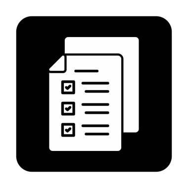 Sınav simgesi vektör illüstrasyonu 