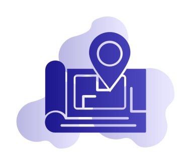 gps konum simgesi, vektör illüstrasyonu basit tasarım