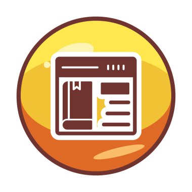 Basit Çevrimiçi Kitap satın alma simgesi, vektör illüstrasyonu