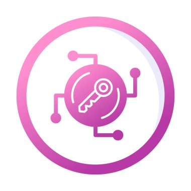 Anahtar ağ simgesi vektör illüstrasyonu 