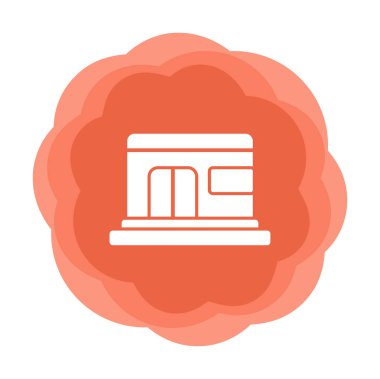 Sığınak düz ikon vektör çizimi