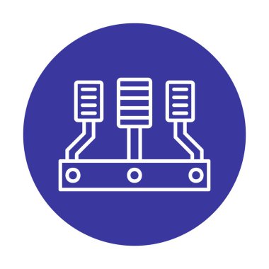 Araba Hızlandırıcı düz simgesi, vektör illüstrasyonu 