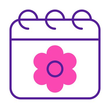 Sakura tarih simgesi, vektör çizimi 