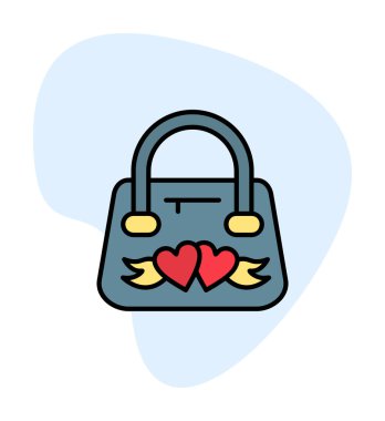 el çantası web simgesi, vektör çizim