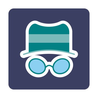 Basit casus yazılım simgesi, vektör illüstrasyonu