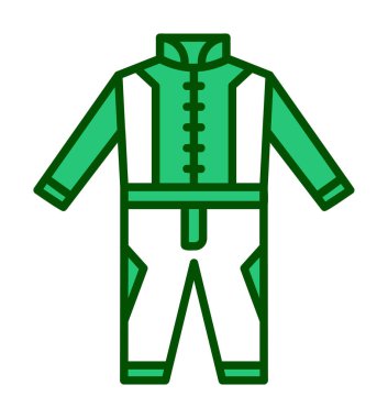 Race Suit web simgesi, vektör illüstrasyonu