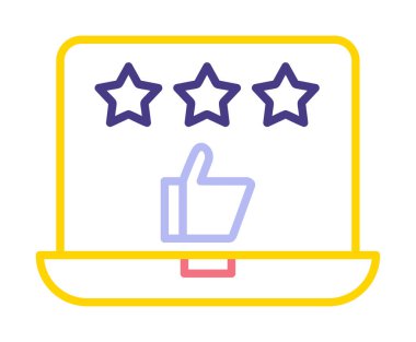 Geri besleme vektörü glifin düz simgesi. İyi İnceleme konsepti                    