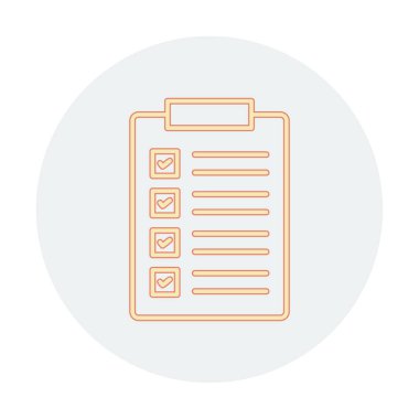 Kontrol Listesi web simgesi, vektör illüstrasyonu 