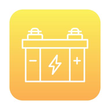  düz araba pil vektör illüstrasyon tasarımı