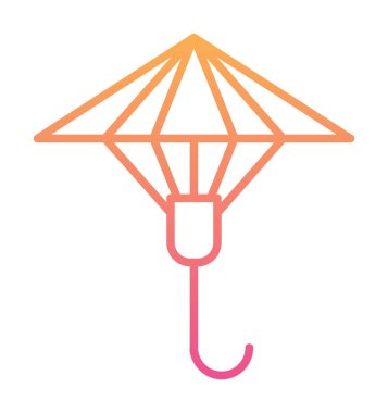 şemsiye simgesi vektör illüstrasyonu 