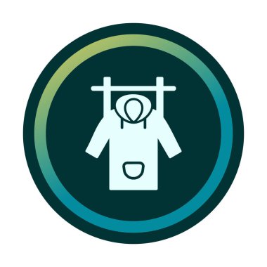 Islak Ceket Ağı simgesi, vektör illüstrasyonu