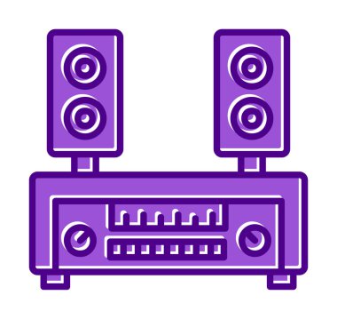renk çizgisi ses hoparlörleri vektör çizimi 