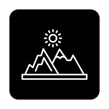 dağ simgesinin vektör illüstrasyonu