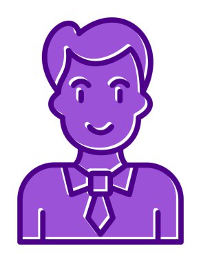 Profesör Web simgesi, vektör illüstrasyonu