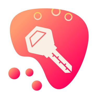 Araba anahtarı simgesi. düz dizayn. vektör illüstrasyonu 