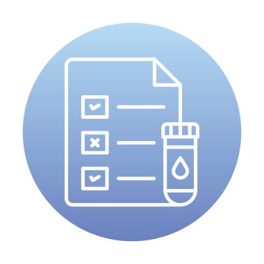 Tıbbi Test Raporu ikon vektör illüstrasyonu 