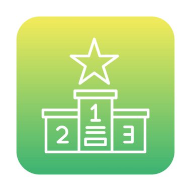 Podyum Şampiyonası ikon vektör illüstrasyonu