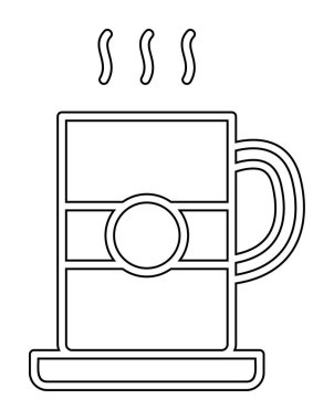 çay fincanı simgesi, vektör illüstrasyonu