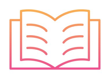 açık kitap simgesi, vektör illüstrasyonu basit tasarım