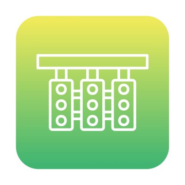 Trafik ışıkları web simgesi, vektör çizim 